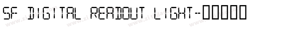 SF Digital Readout Light字体转换